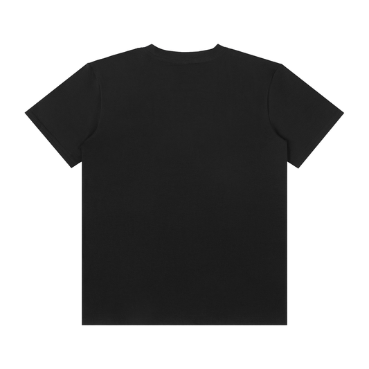 Back view of the Urbanova Essential Crew Tee in black, an essential tee for comfort and everyday style.