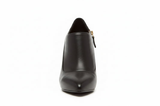 AMMA Vegan Leather Ankle Boots - 4.5" Heel with Side Zip Closure