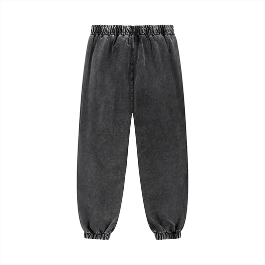 Urbanova- snow washed Joggers in vintage snow-wash finish, designed for street comfort and everyday confidence.
