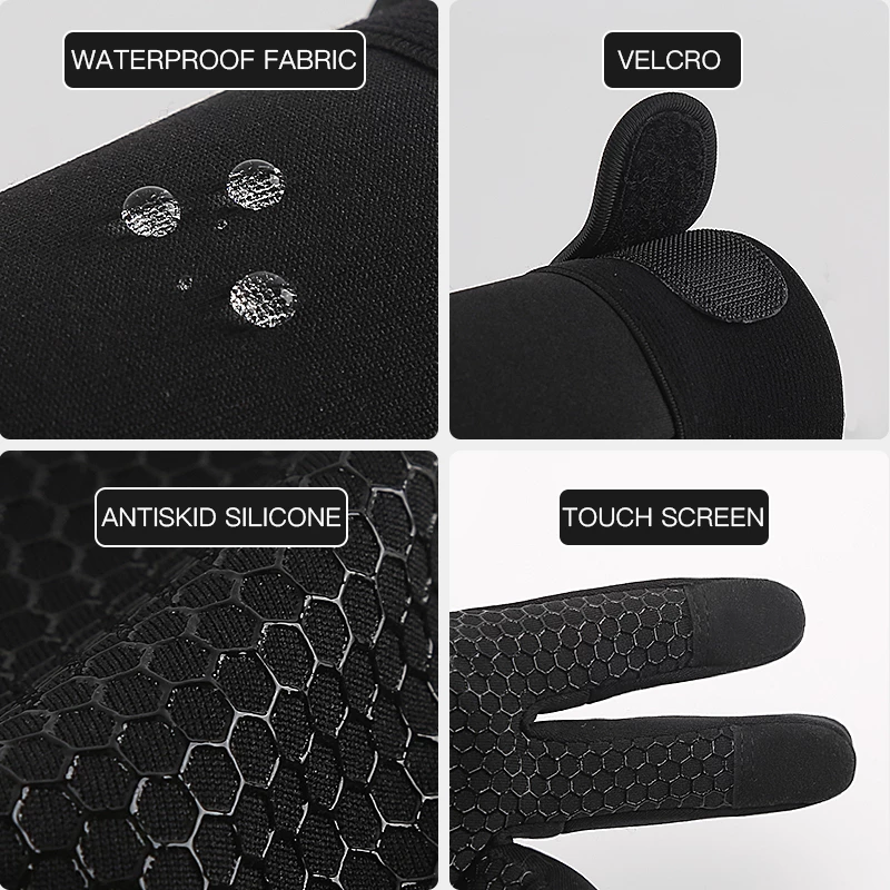 Thermal Winter Cycling Gloves - Touchscreen Compatible with Wrist Support