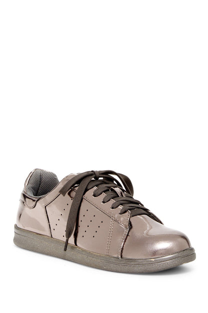 Metallic Mirror Sneakers - Comfort Padded Fashion Shoes in Rose Gold, Gold & Silver
