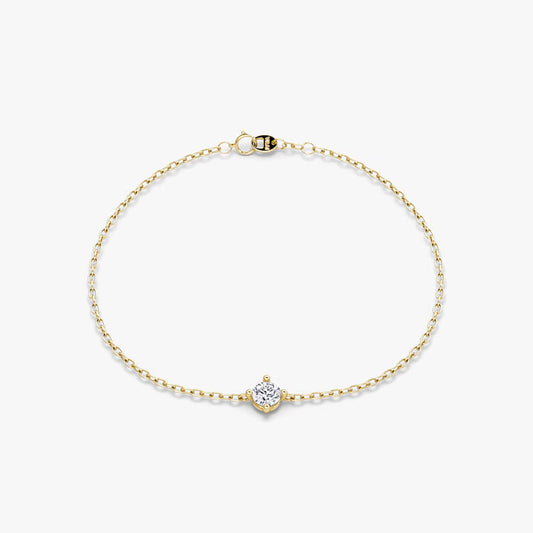 0.10ct Lab Diamond Bracelet - Round Solitaire IGI Certified DEF VS