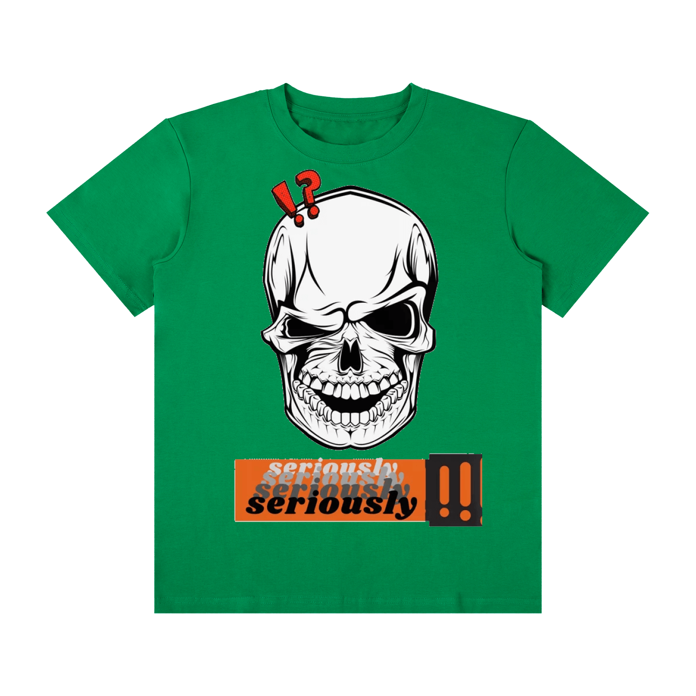 Urbanova Essential Crew Tee features a skull graphic with text, perfect for streetwear enthusiasts.
