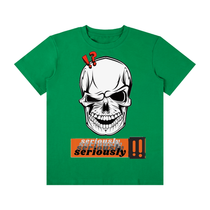 Urbanova Essential Crew Tee features a skull graphic with text, perfect for streetwear enthusiasts.