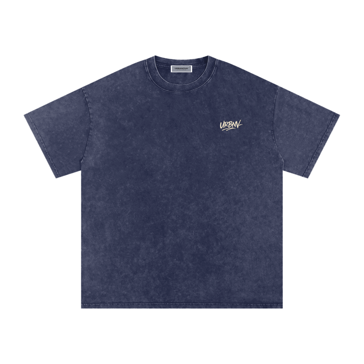 Urbanova-Washed cotton T-Shirt featuring a vintage wash and oversized fit for comfortable streetwear style.