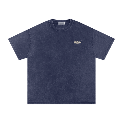 Urbanova-Washed cotton T-Shirt featuring a vintage wash and oversized fit for comfortable streetwear style.