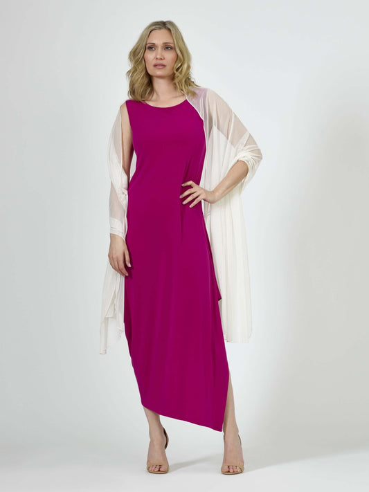 Code Vitesse Angled Dress - Asymmetric Hem Double Layer Bodycon