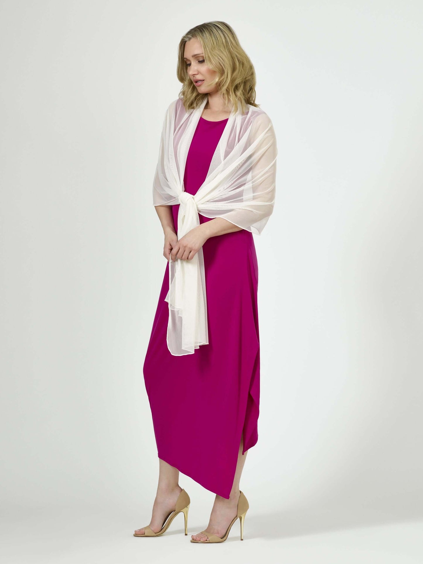 Code Vitesse Angled Dress - Asymmetric Hem Double Layer Bodycon