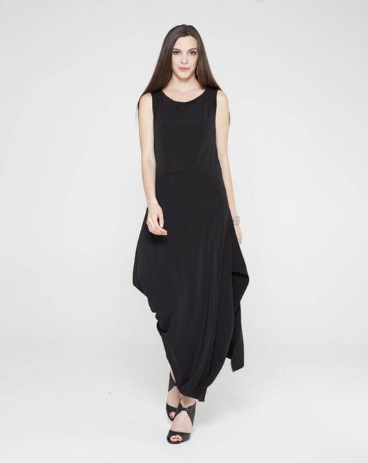 Code Vitesse Angled Dress - Asymmetric Hem Double Layer Bodycon
