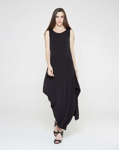 Code Vitesse Angled Dress - Asymmetric Hem Double Layer Bodycon