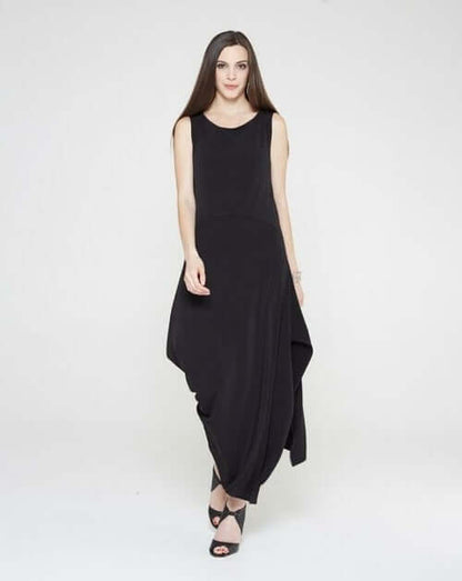 Code Vitesse Angled Dress - Asymmetric Hem Double Layer Bodycon