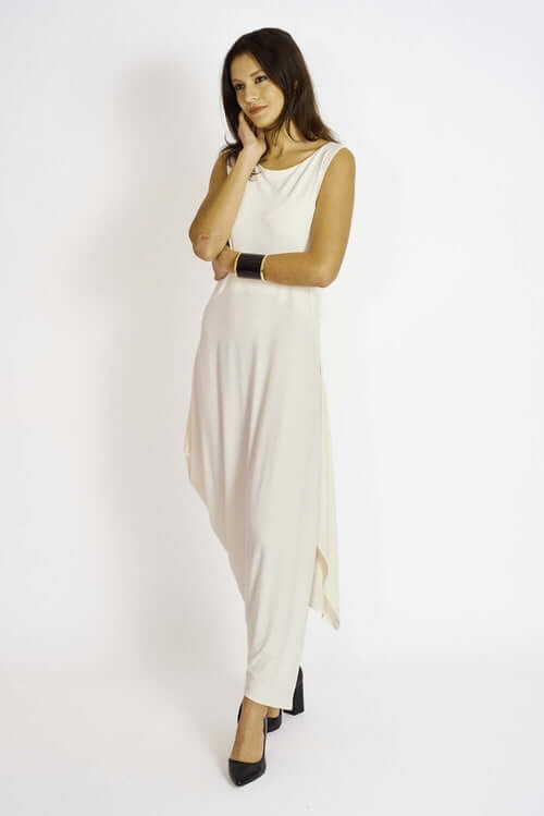 Code Vitesse Angled Dress - Asymmetric Hem Double Layer Bodycon