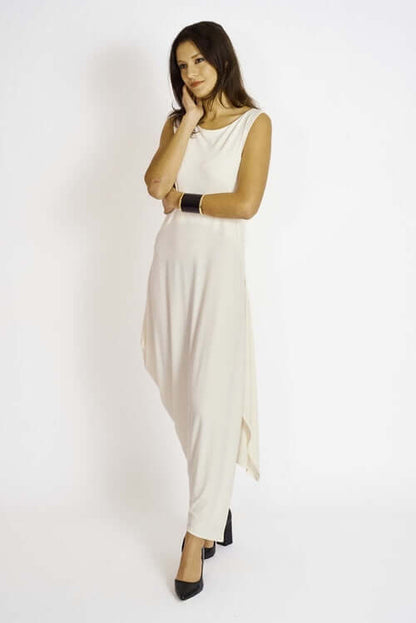 Code Vitesse Angled Dress - Asymmetric Hem Double Layer Bodycon