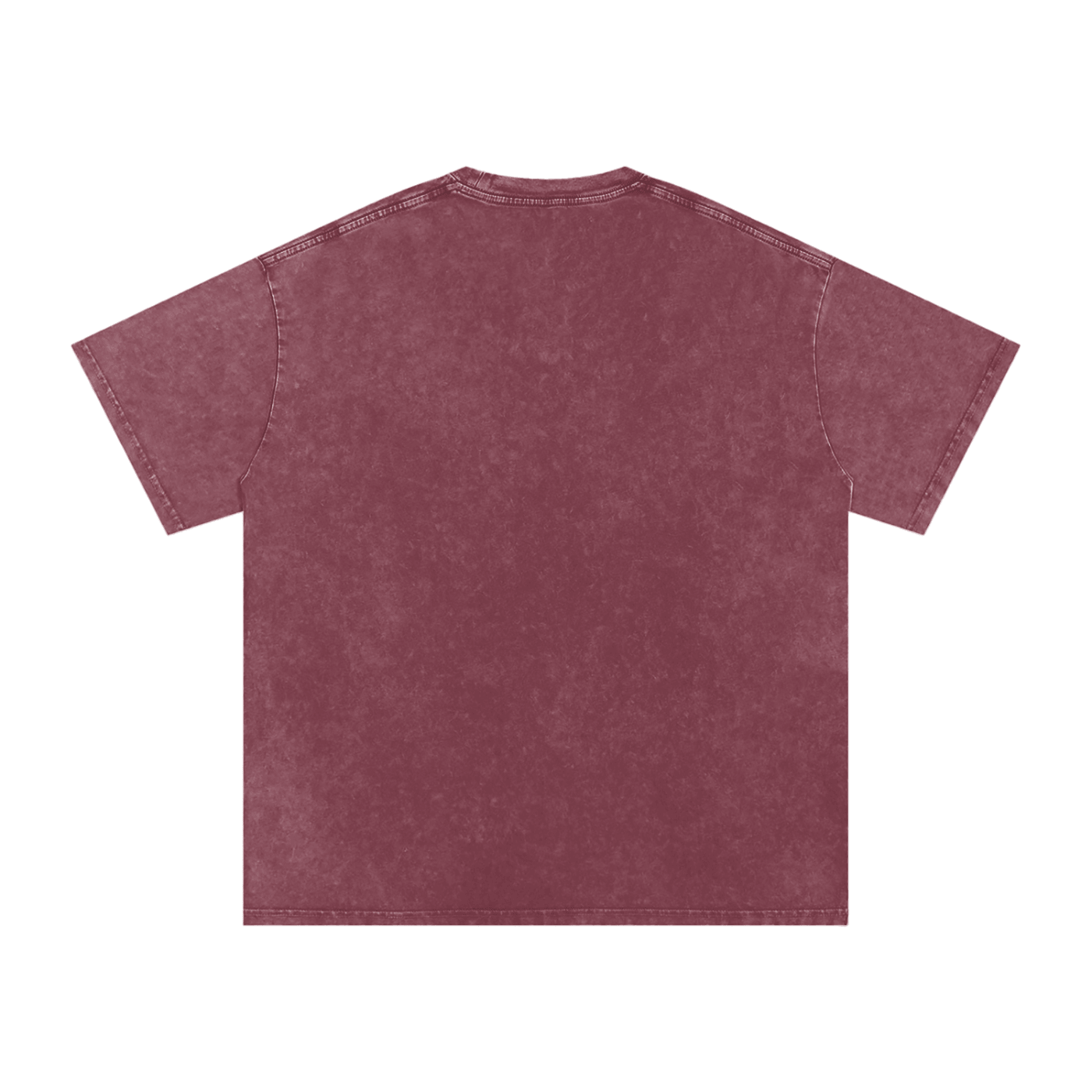 Urbanova-Washed cotton T-Shirt back view in vintage wash, oversized silhouette, 100% cotton for effortless streetwear.