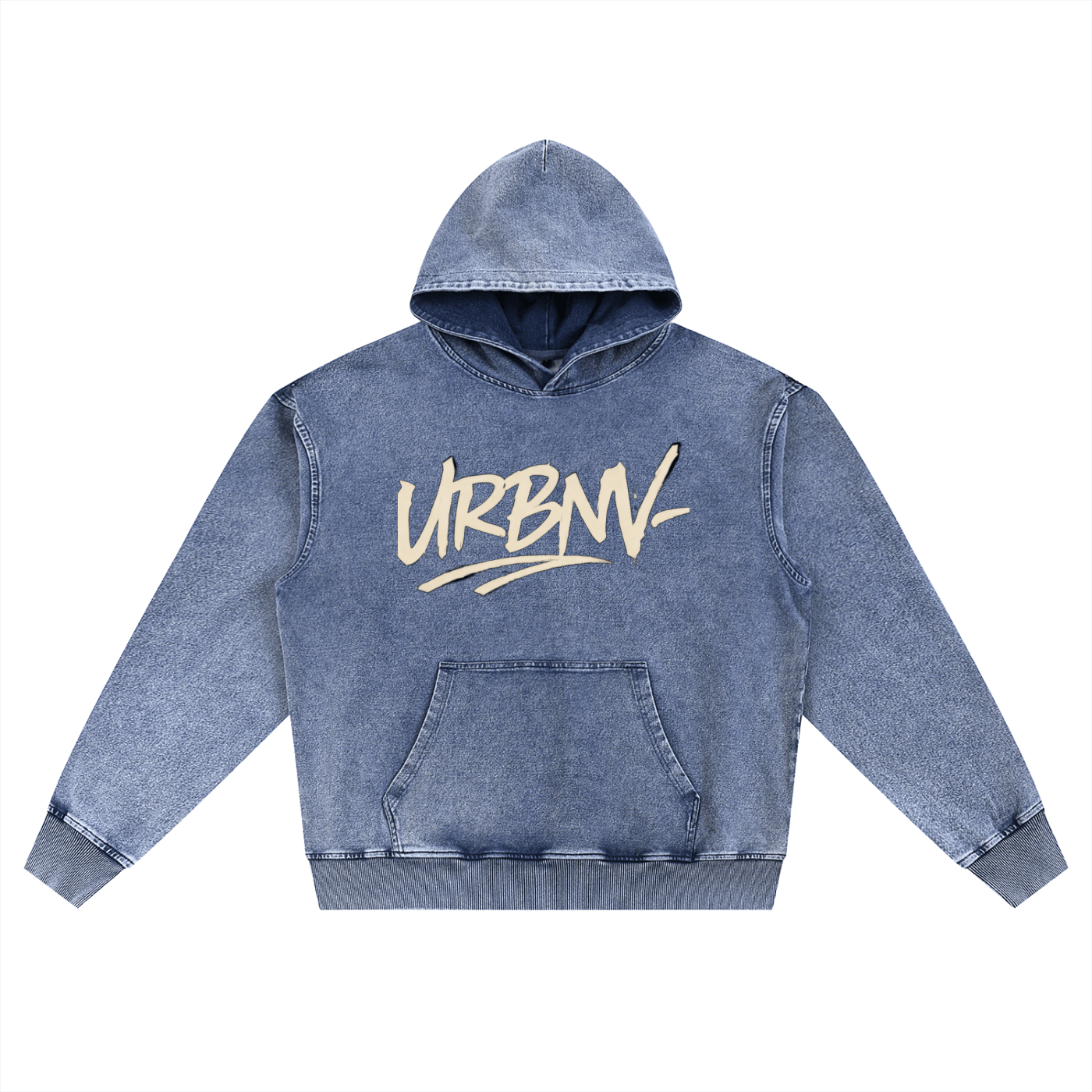URBANOVA Complete Comfort Set – Hoodie & Jogger Bundle in denim with signature URBNV logo for urban style and comfort.