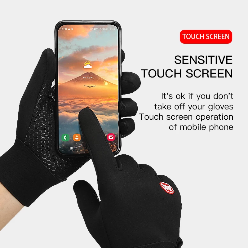 Thermal Winter Cycling Gloves - Touchscreen Compatible with Wrist Support