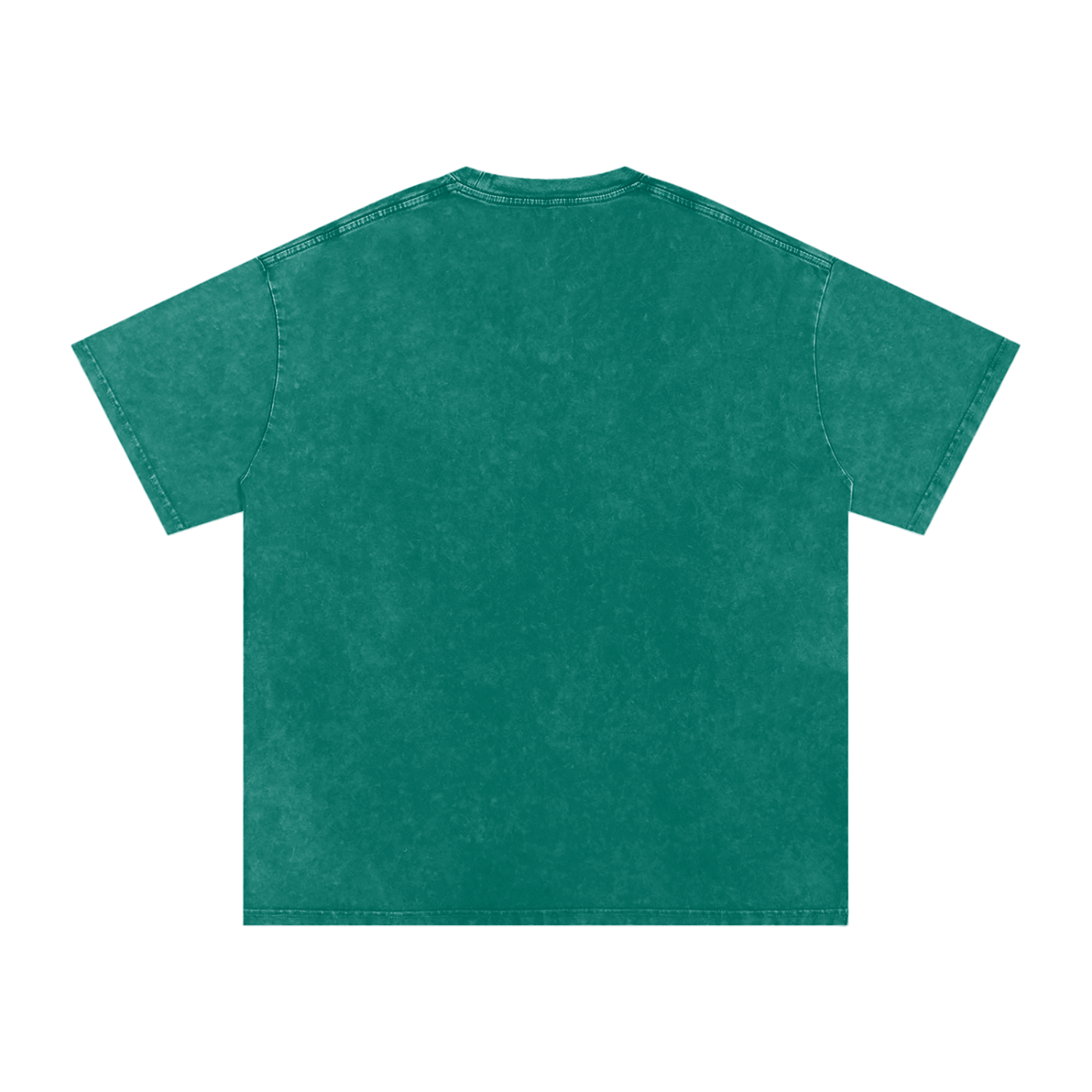 Urbanova-Washed cotton T-Shirt in a snow-wash teal finish, showcasing relaxed oversized silhouette for streetwear style.