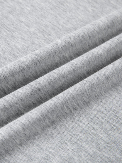 Close-up of soft cotton-blend fabric showcasing the texture of the Urbanova Essential Crew Tee.