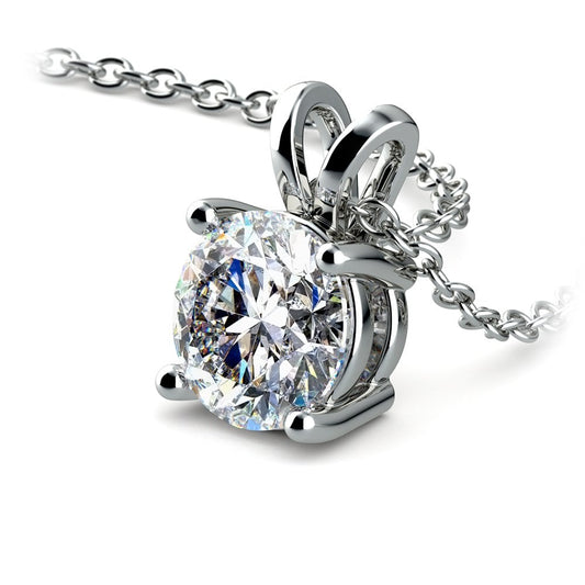 Diamond necklace on a white background