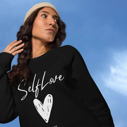 SELF LOVE Organic Raglan Sweatshirt - Unisex Eco-Friendly | URBANOVA