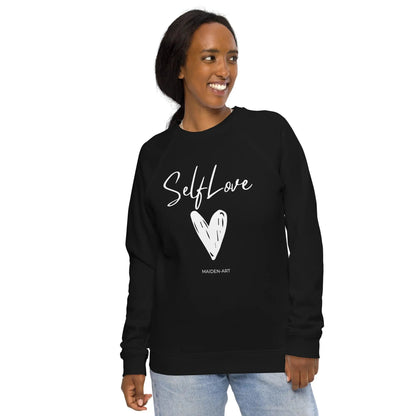 SELF LOVE Organic Raglan Sweatshirt - Unisex Eco-Friendly | URBANOVA