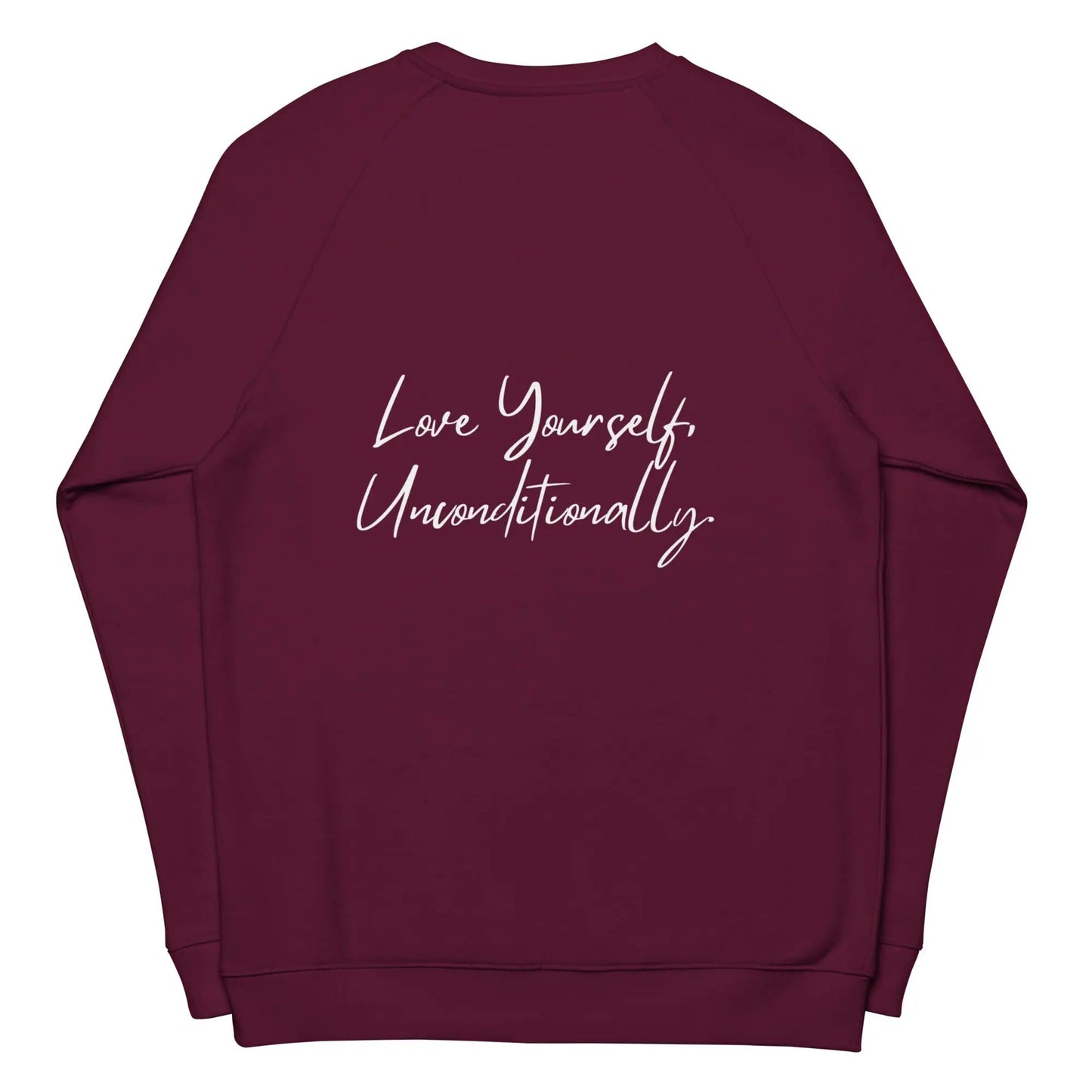 SELF LOVE Organic Raglan Sweatshirt - Unisex Eco-Friendly | URBANOVA