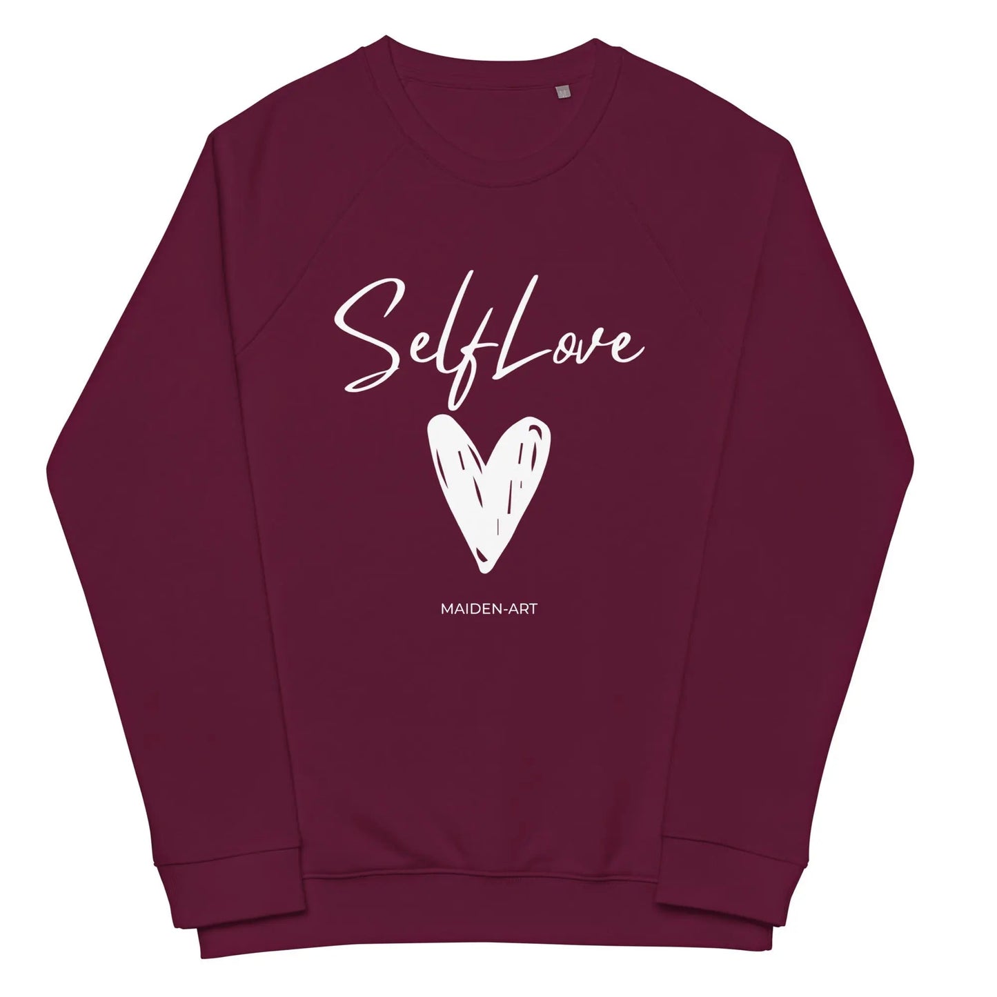 SELF LOVE Organic Raglan Sweatshirt - Unisex Eco-Friendly | URBANOVA