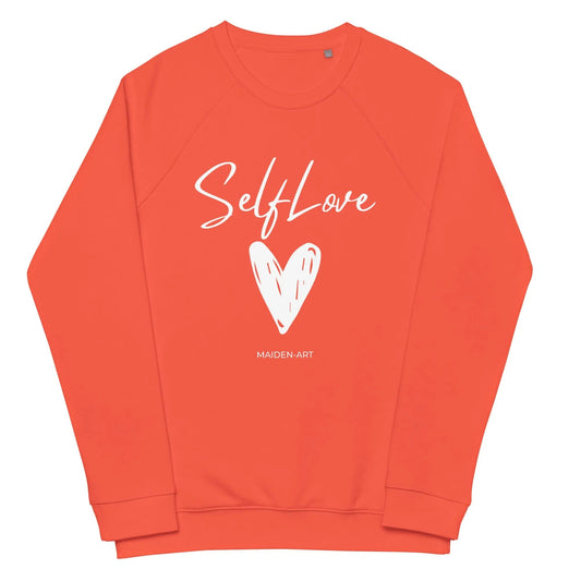 SELF LOVE Organic Raglan Sweatshirt - Unisex Eco-Friendly | URBANOVA